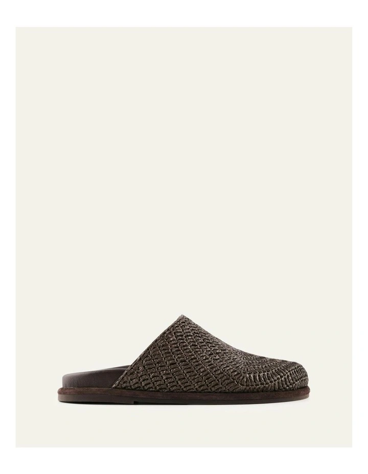 Ocean Flat Slides in Chocolate Raffia image 1