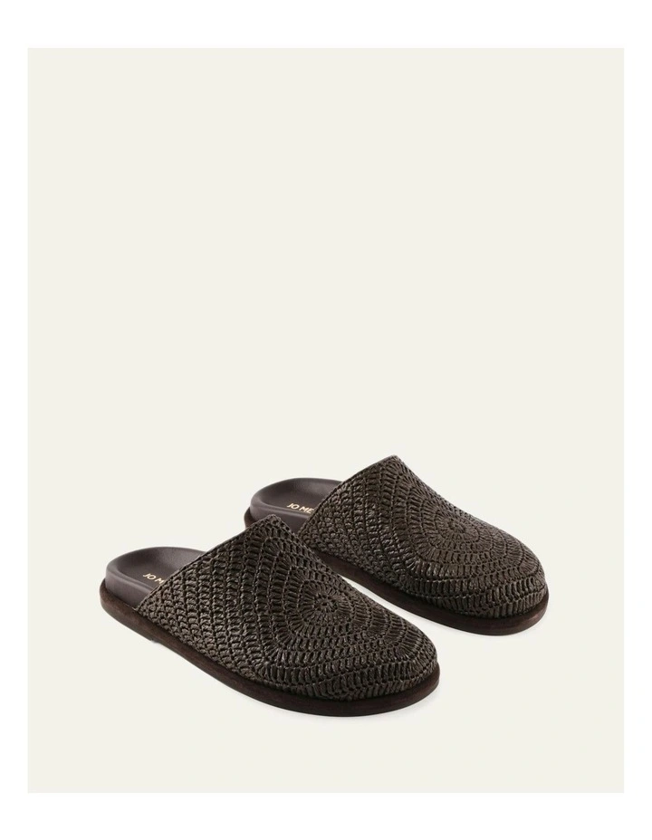 Ocean Flat Slides in Chocolate Raffia image 2