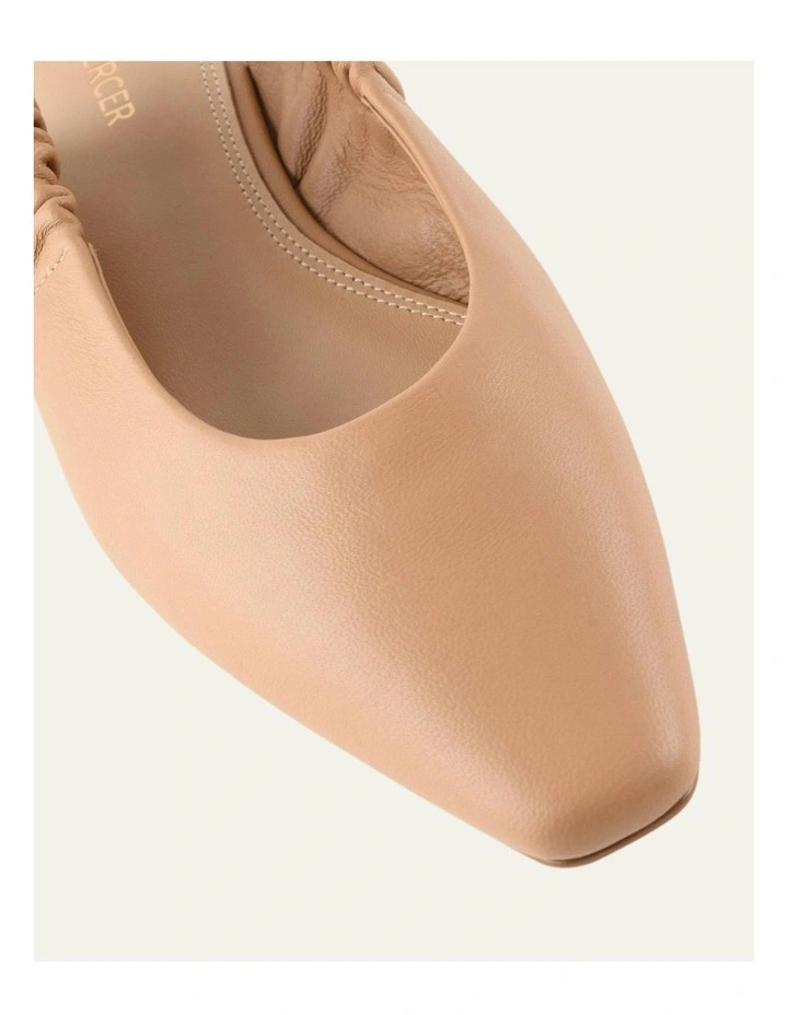 Logan Leather Dress Flats in Tan image 3