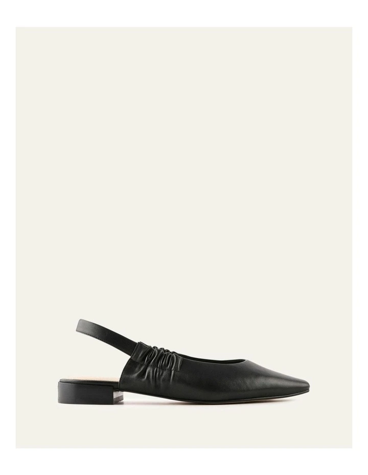 Logan Leather Dress Flats in Black image 1