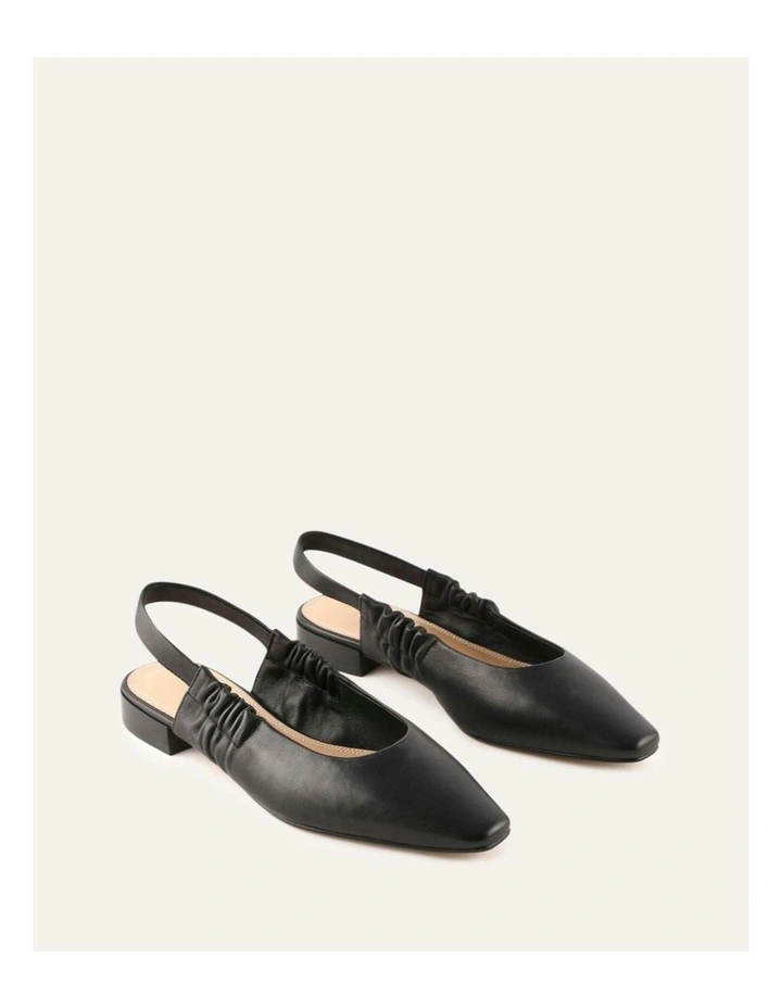 Logan Leather Dress Flats in Black image 4