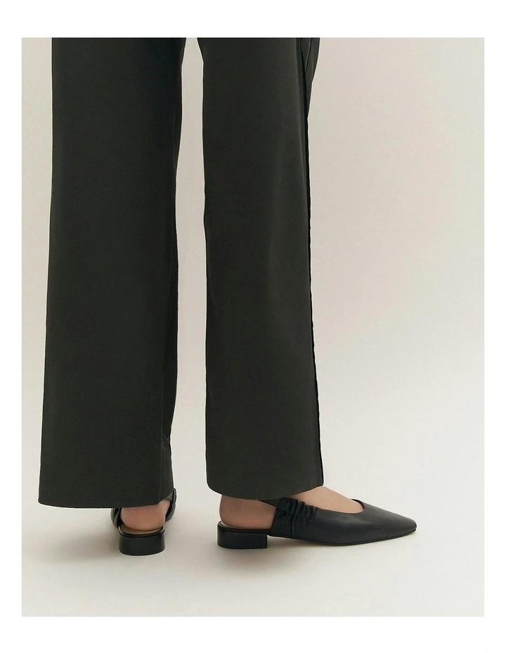 Logan Leather Dress Flats in Black image 7