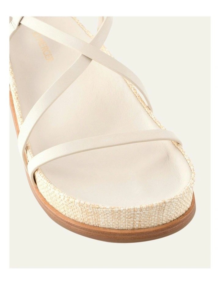 Elk Flat Sandals in Off White Natural Raffia image 3