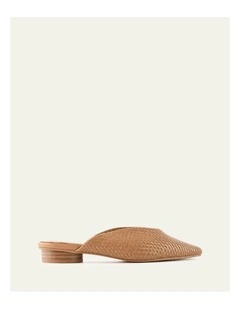 Lena Leather Dress Flats Tuscan in Tan