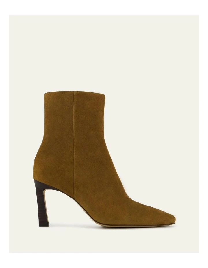 Nessie Suede Mid Ankle Boots in Biscuit image 1