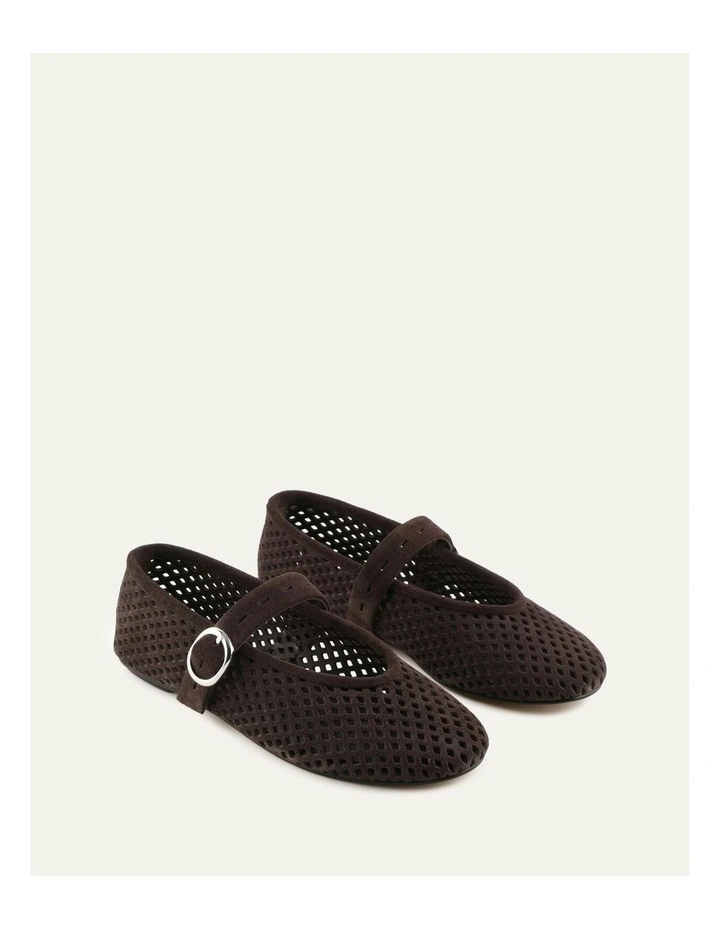 Ginger Suede Ballet Flats in Bitter Chocolate image 2