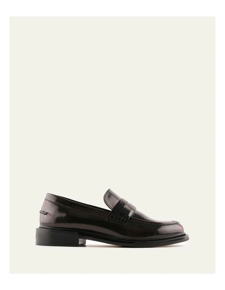 Ebony Leather Loafers in Burgundy image 1