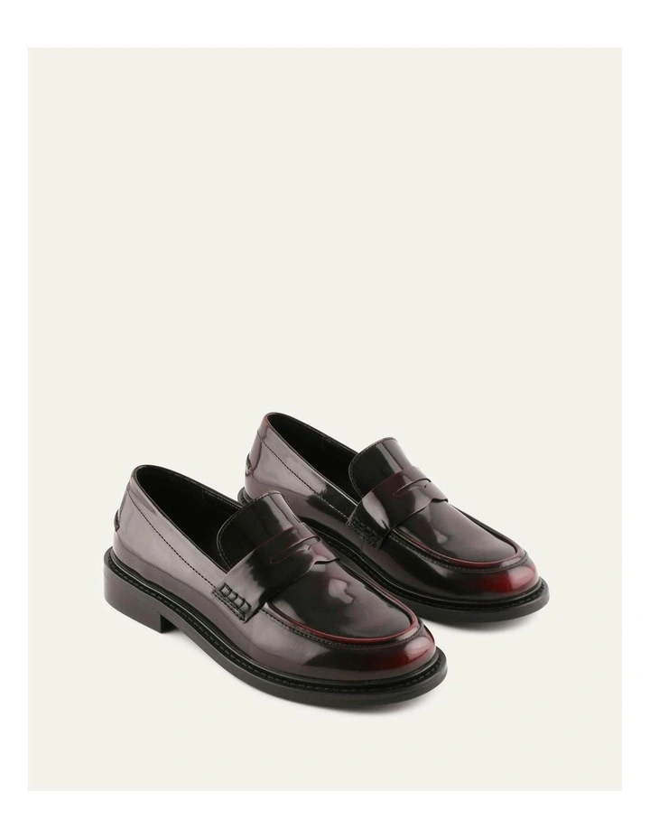 Ebony Leather Loafers in Burgundy image 3
