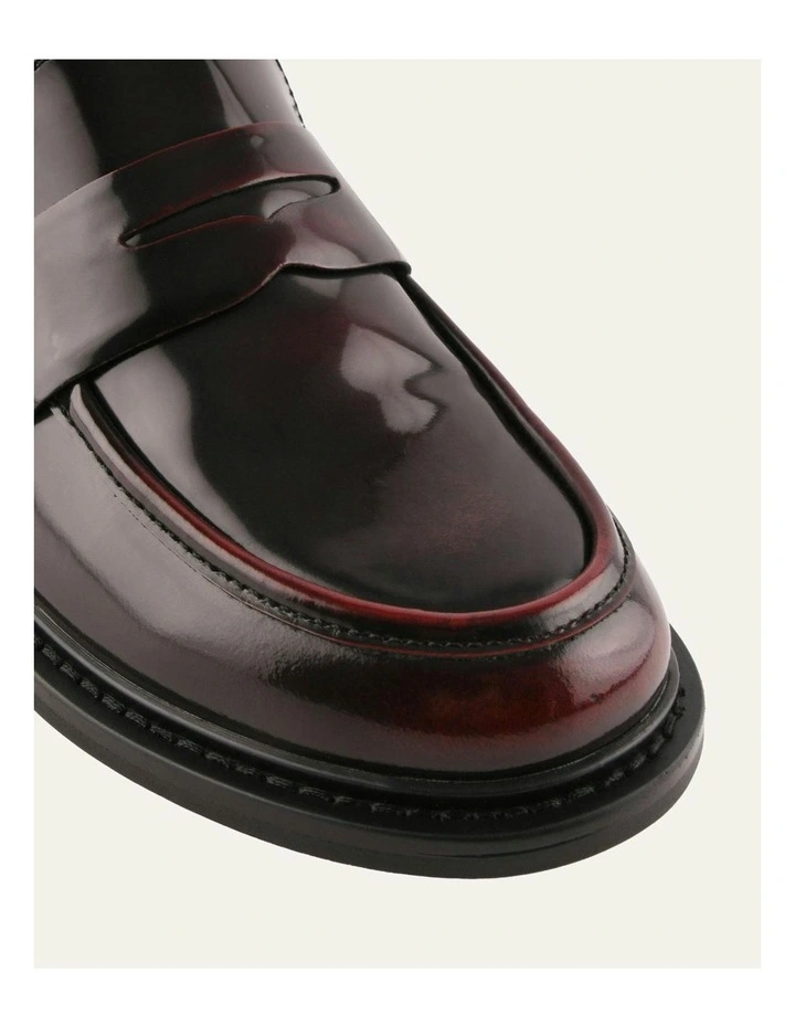 Ebony Leather Loafers in Burgundy image 4