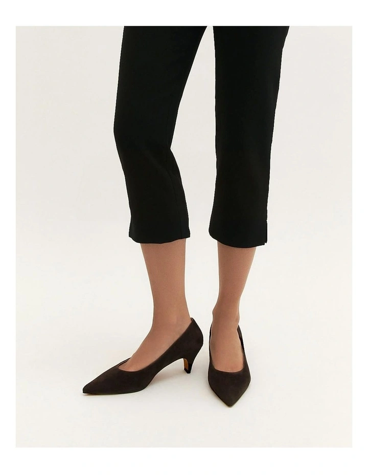 Blair Low Heels in Bitter Choc Suede image 2