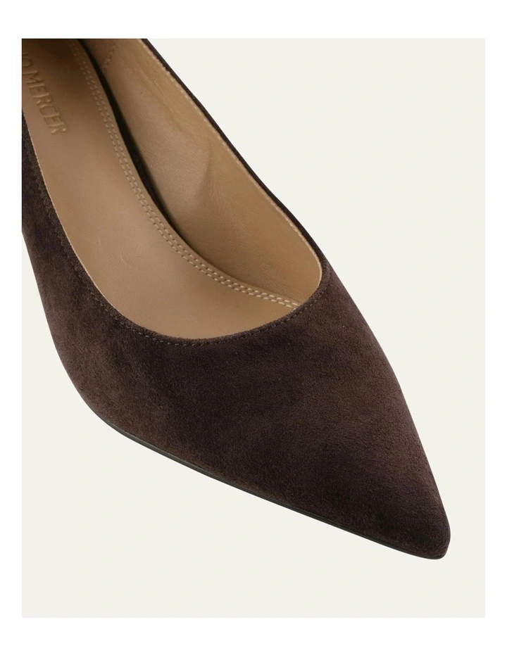 Blair Low Heels in Bitter Choc Suede image 4