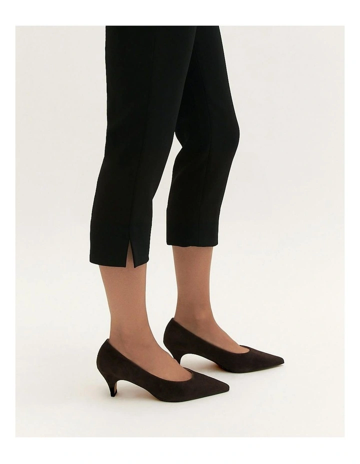 Blair Low Heels in Bitter Choc Suede image 7