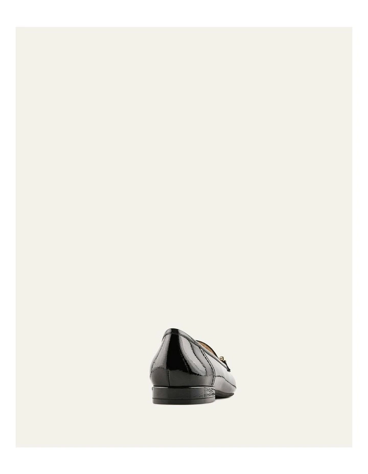 Octavia Crinkle Patent Loafers in Black image 4