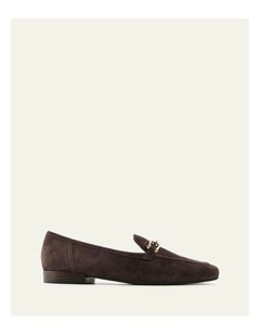 Octavia Suede Loafers in Bitter Chocolate