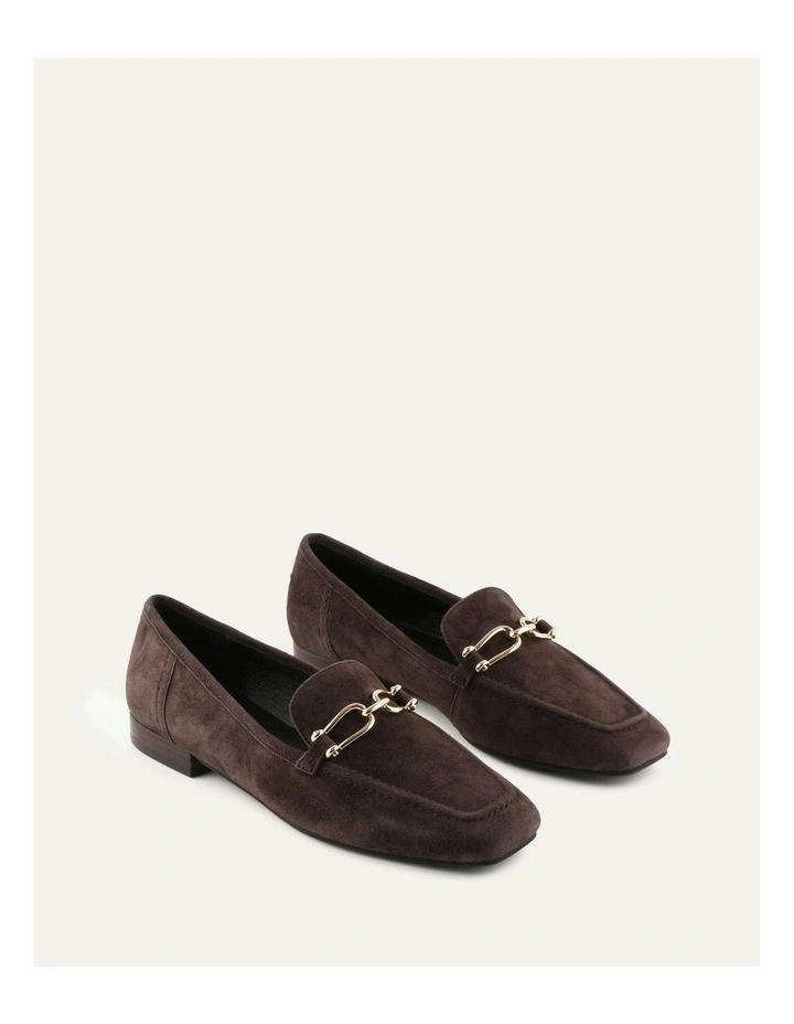 Octavia Suede Loafers in Bitter Chocolate image 2