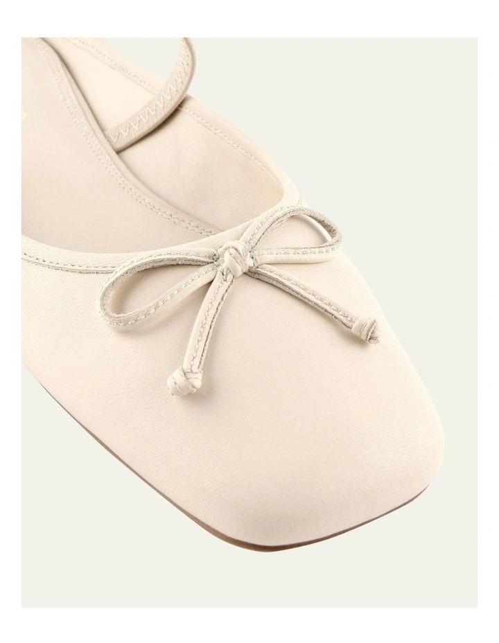 Nova Leather Casual Flats in Off White image 3