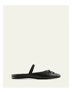 Nova Leather Casual Flats in Black