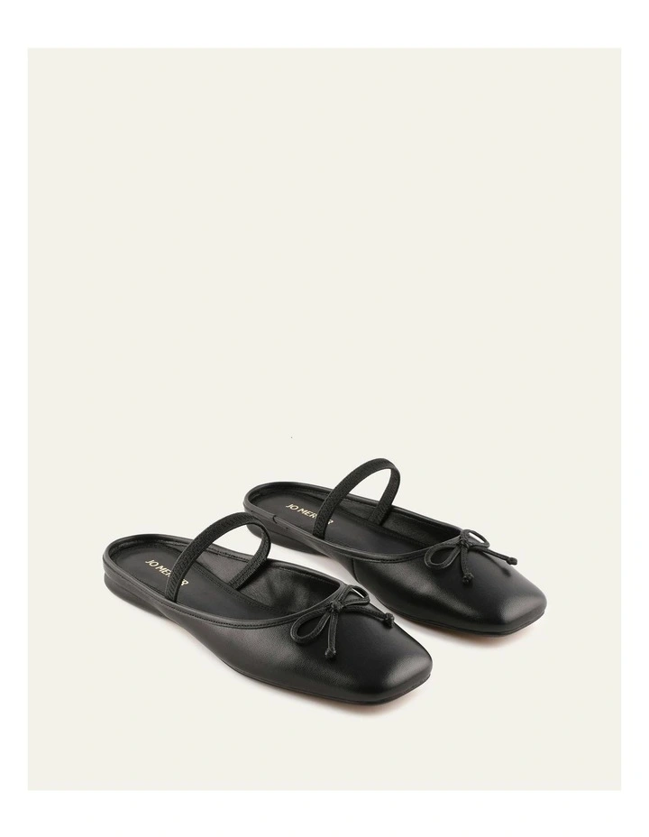 Nova Leather Casual Flats in Black image 2