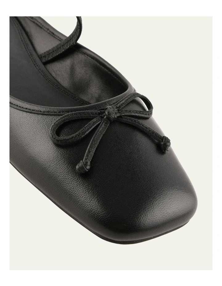 Nova Leather Casual Flats in Black image 3