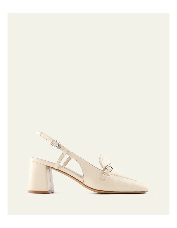 Ellery Mid Leather Heels in Off White image 1