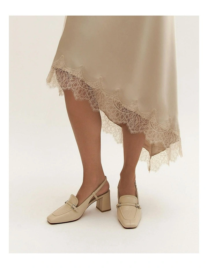 Ellery Mid Leather Heels in Off White image 2