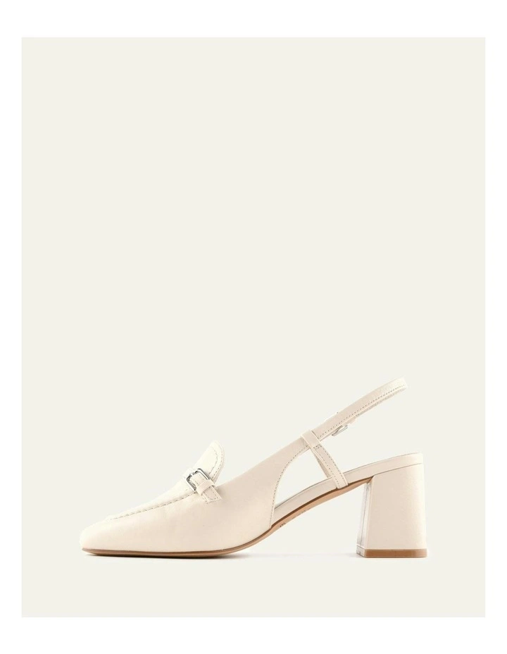 Ellery Mid Leather Heels in Off White image 6