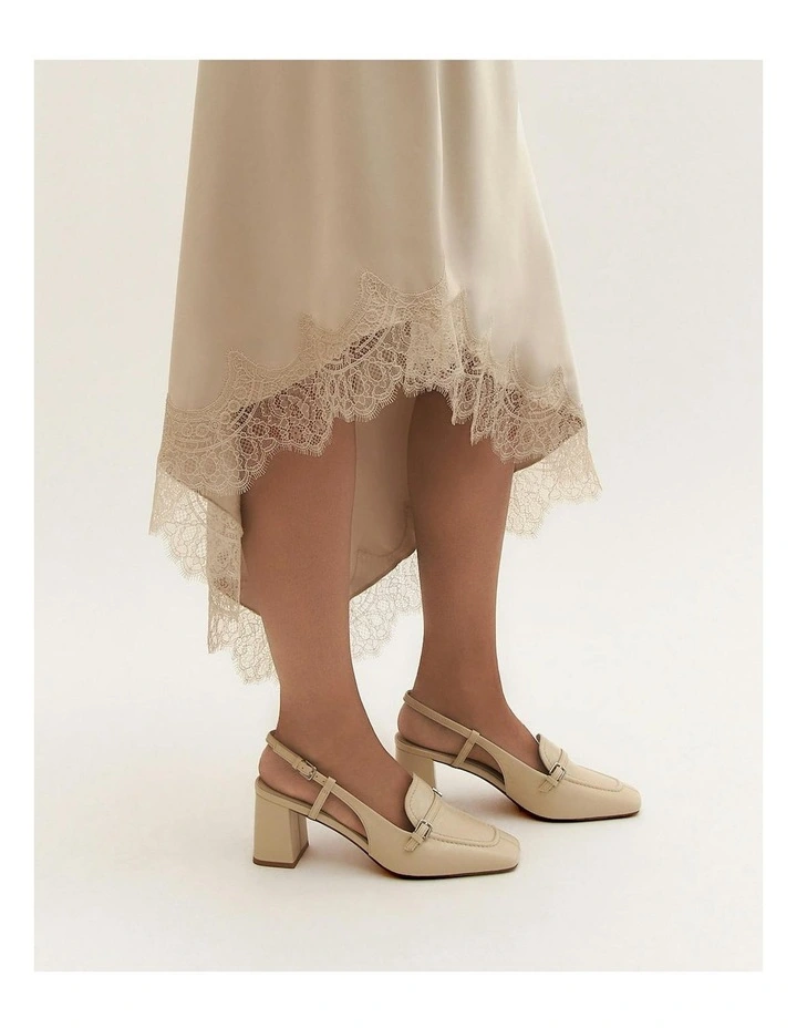 Ellery Mid Leather Heels in Off White image 7