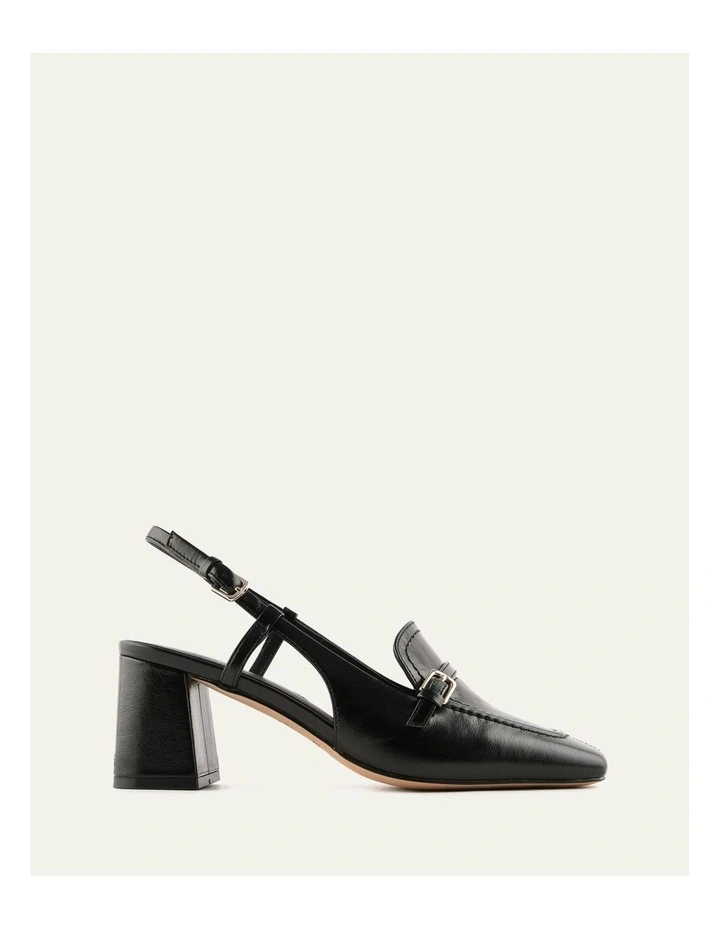 Ellery Leather Mid Heels Sandal in Black image 1