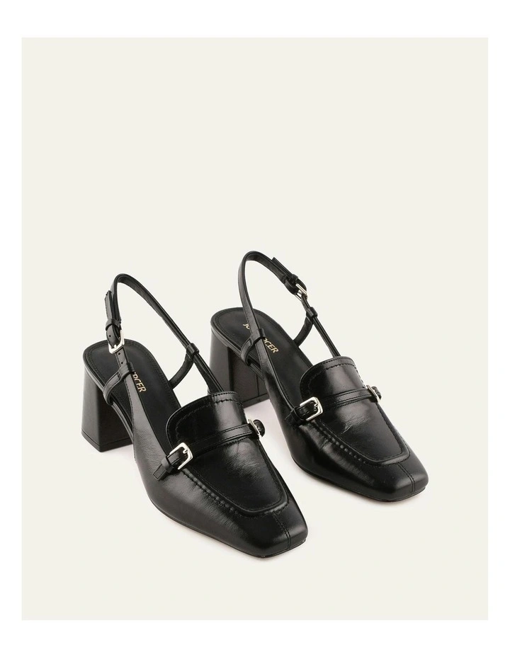 Ellery Leather Mid Heels Sandal in Black image 3
