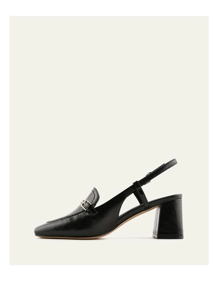 Ellery Leather Mid Heels Sandal in Black image 6