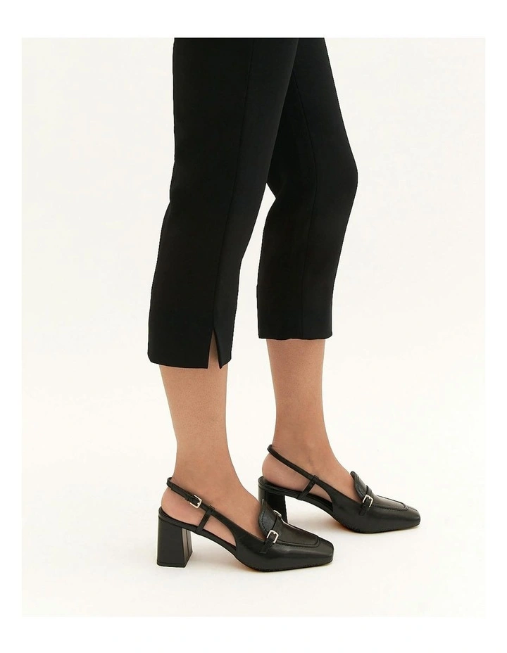 Ellery Leather Mid Heels Sandal in Black image 7