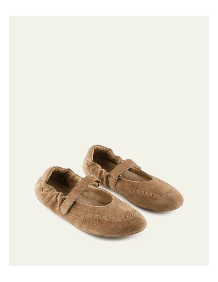 Chevy Suede Casual Flats in Latte image 2
