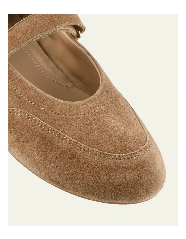 Chevy Suede Casual Flats in Latte image 3