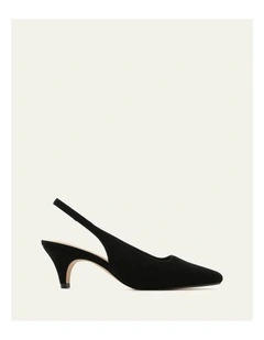 Trey Low Heels in Black Suede