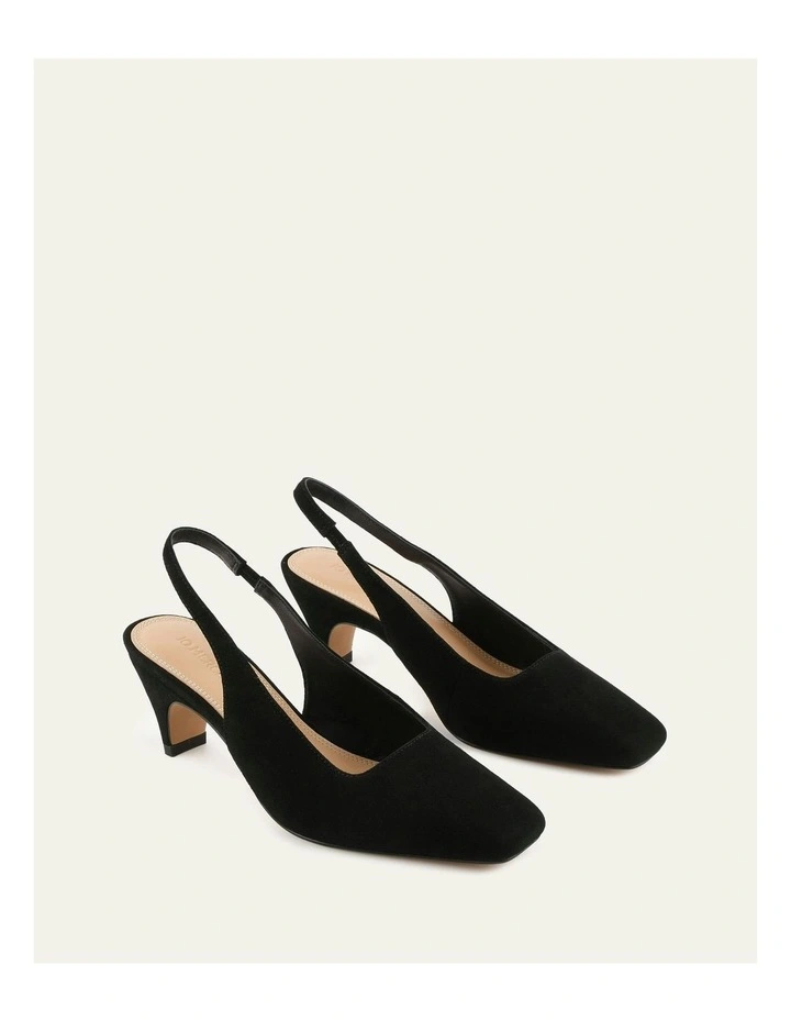 Trey Low Heels in Black Suede image 2