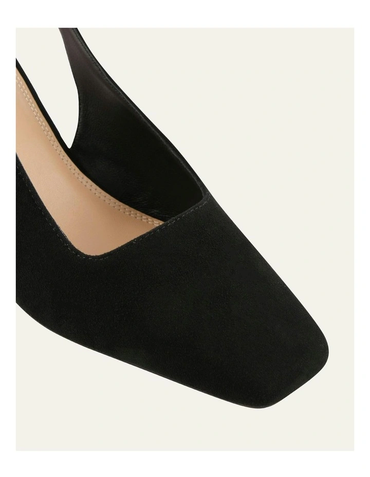 Trey Low Heels in Black Suede image 3