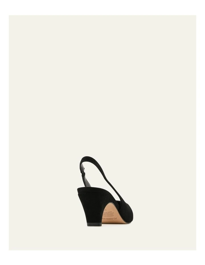 Trey Low Heels in Black Suede image 4