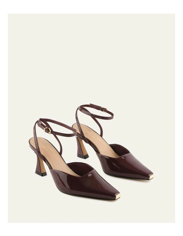 Jacquline Mid Heels in Merlot Patent image 2