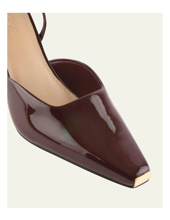 Jacquline Mid Heels in Merlot Patent image 3