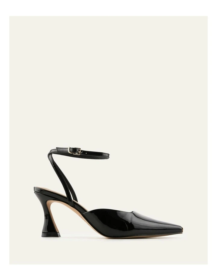 Jacquline Mid Heels in Black Patent image 1
