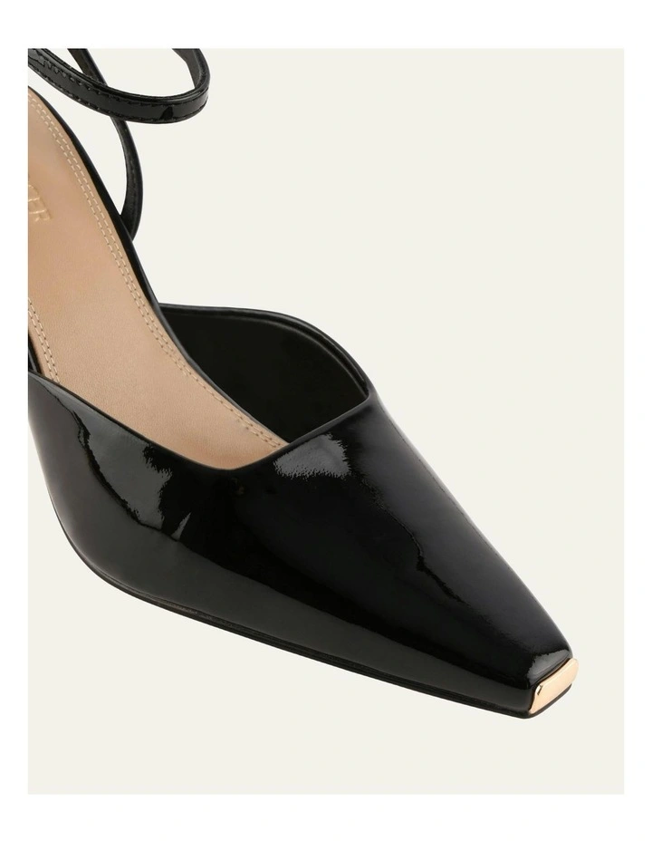 Jacquline Mid Heels in Black Patent image 3