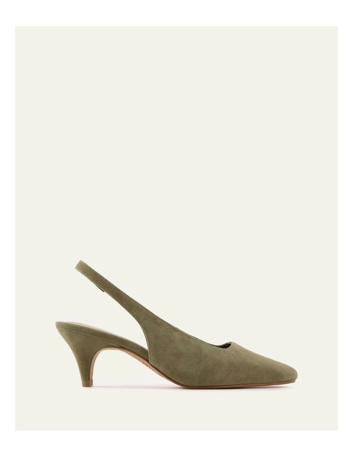 Trey Low Heels in Olive Suede image 1
