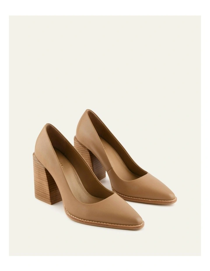 Corbyn High Heels in Tan Leather image 2