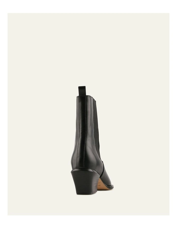 Fable Flat Ankle Boots in Black Leather image 4