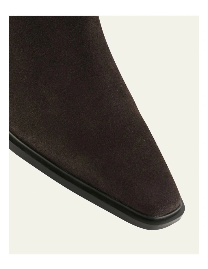 Fable Flat Ankle Boots in Bitter Choc Suede image 3