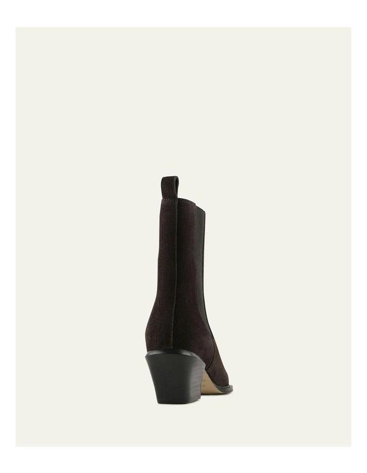 Fable Flat Ankle Boots in Bitter Choc Suede image 4