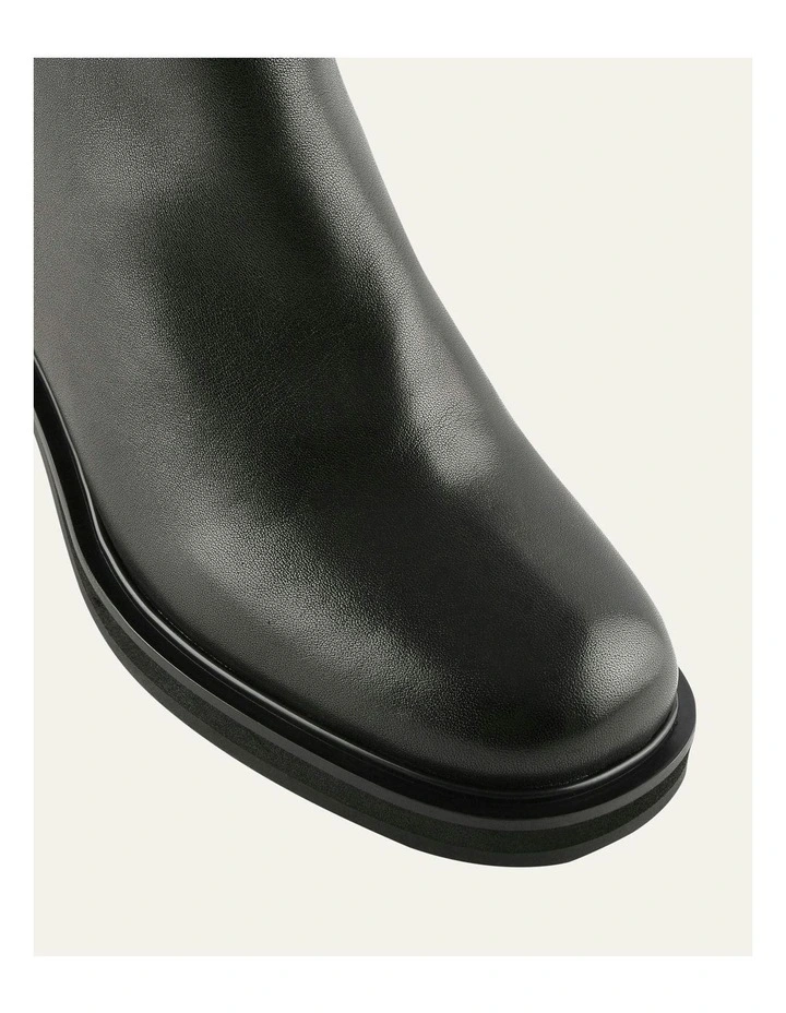 Atticus Leather Calf Boots in Black image 4