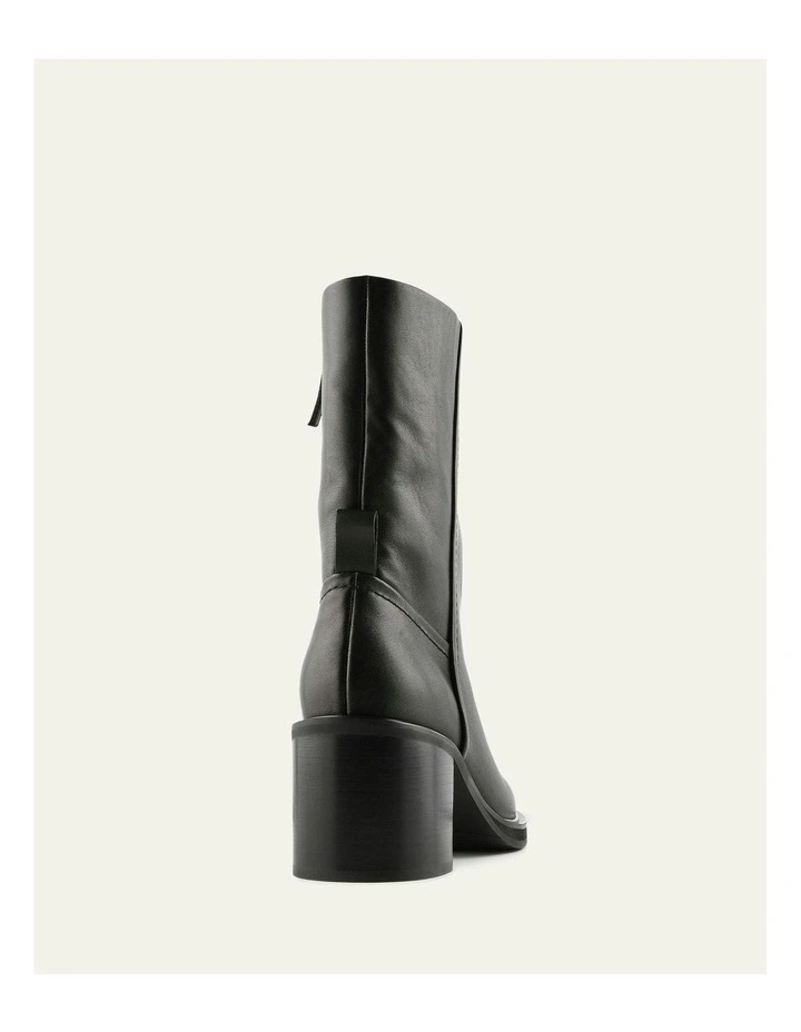 Atticus Leather Calf Boots in Black image 5
