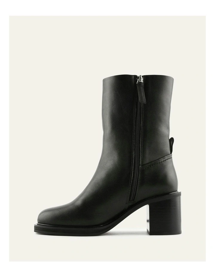 Atticus Leather Calf Boots in Black image 6