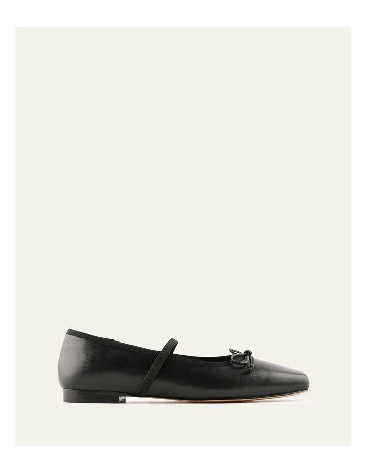 Asha Dress Flats in Black Leather image 1